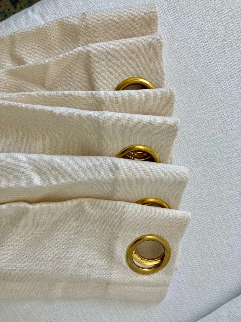 Restoration Hardware Cream Grommet-Top Drapes